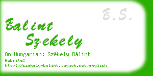 balint szekely business card